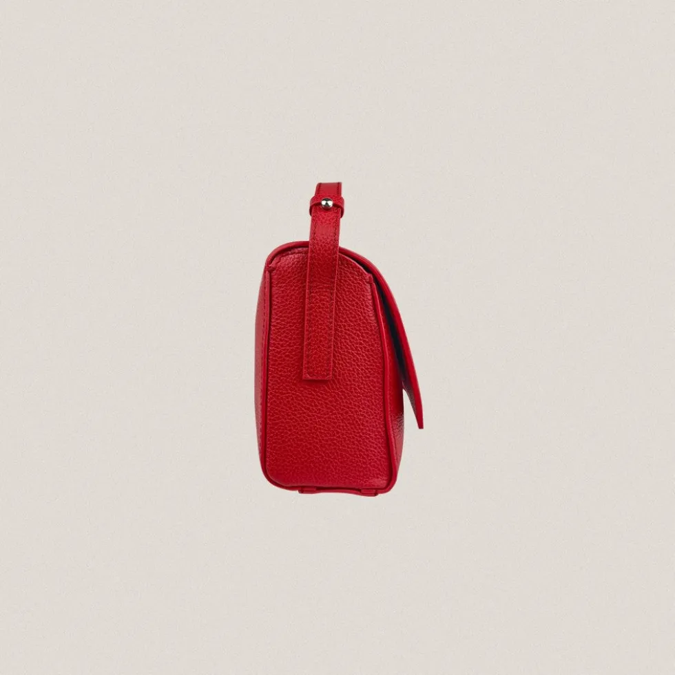 Bolso Solapa S Galos Rojo