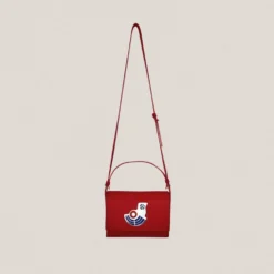 Bolso Solapa S Galos Rojo
