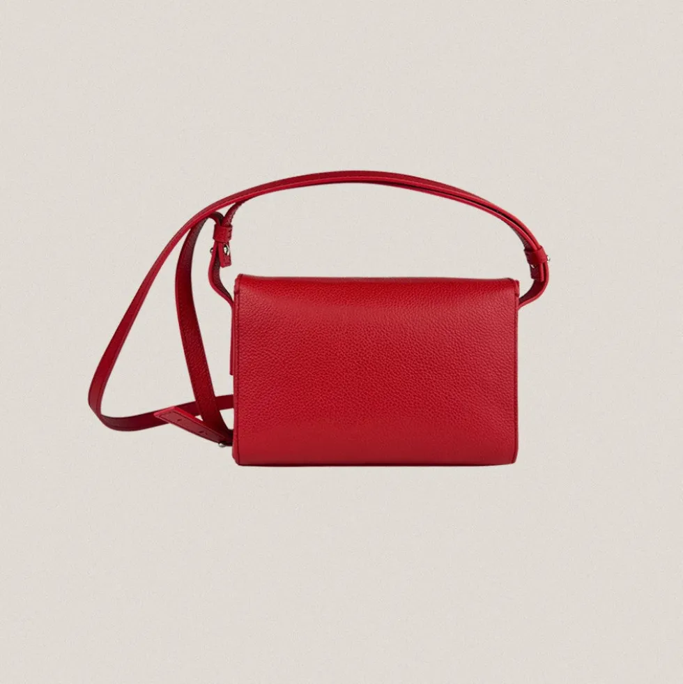 Bolso Solapa S Galos Rojo