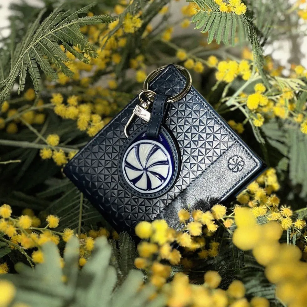 Cartera Geo Azul con Monedero