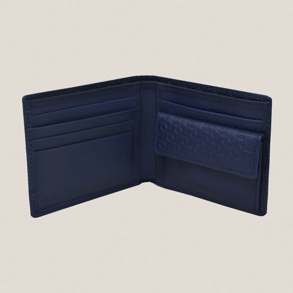 Cartera Geo Azul con Monedero