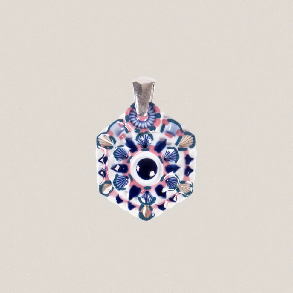 Colgante Nº3 Hexagonal con asa