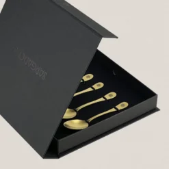Cucharillas Moka Trisquel 6 Piezas Oro Mate