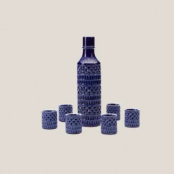 Juego Licor 6 servicios Portomarínico Azul