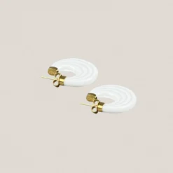 Juego Pendientes Arracada Blanco