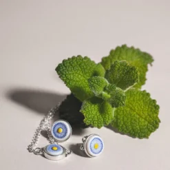 Juego Pendientes Menta