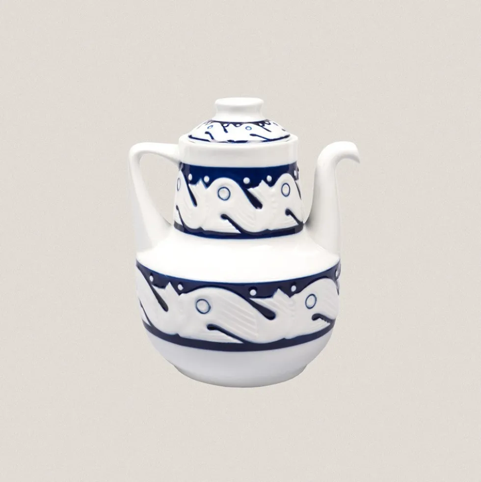Juego Té 12 servicios Peixes Azul