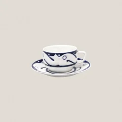 Juego Té 12 servicios Peixes Azul