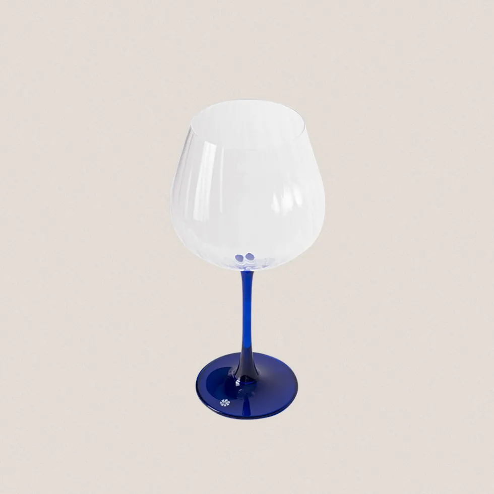 Pack 6 copas tallo azul cobalto