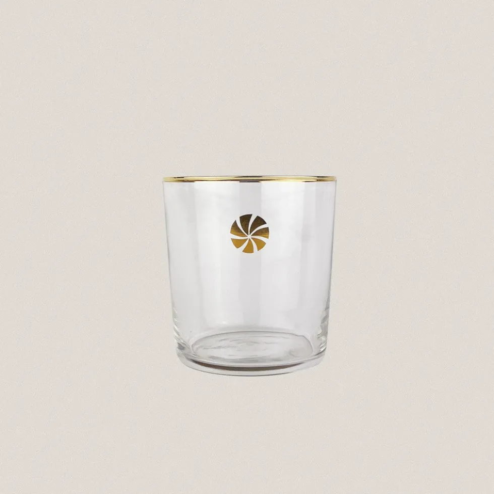 Pack 6 Vasos Filo Oro Trisquel Brillo