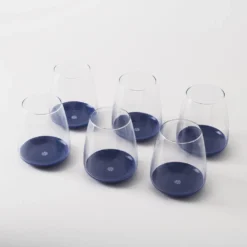 Pack 6 Vasos Fondo Azul