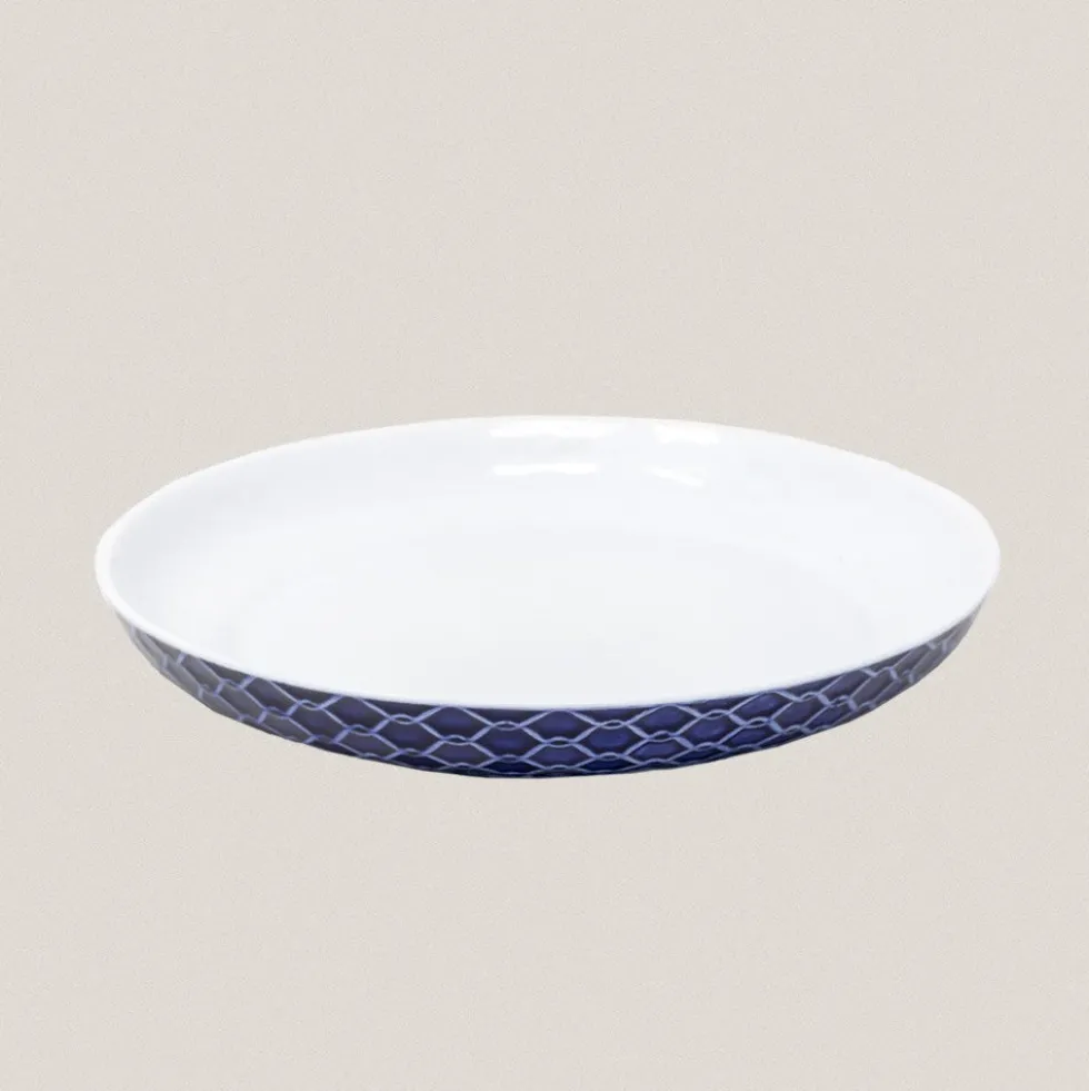 Plato Bol Gr. Rede Azul Cobalto