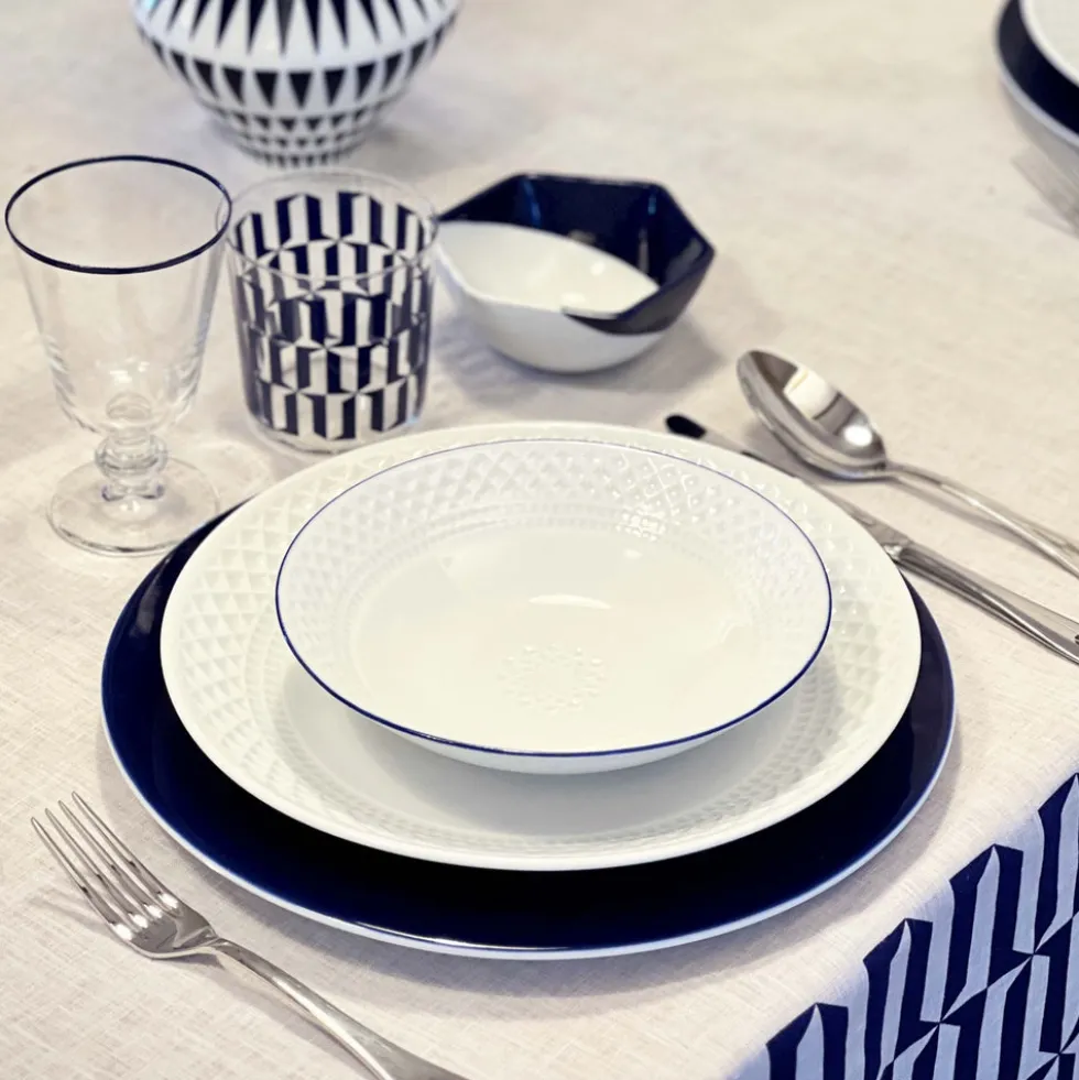 Plato Hondo Portomarínico Filo Azul