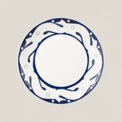 Plato Llano Peixes Azul