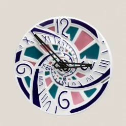 Reloj Triple Helicoidal Azul Cobalto, Verde e Lila