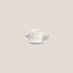 Taza Café con plato F 73 Blanco