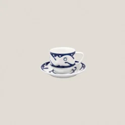 Taza Café con plato Peixes Azul
