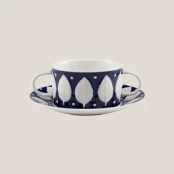 Taza Consomé con plato F73 Azul
