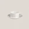 Taza desayuno con plato F73 Blanco