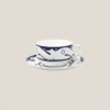 Taza Desayuno con plato Peixes Azul