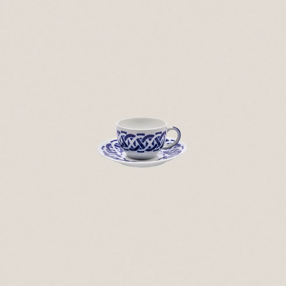 Taza Té con plato Encadrelado