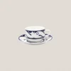 Taza Té con plato Peixes Azul