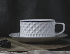 Taza Té con plato Portomarínico Filo Azul